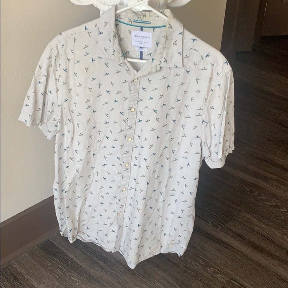 Shirt sleeve linen shirt